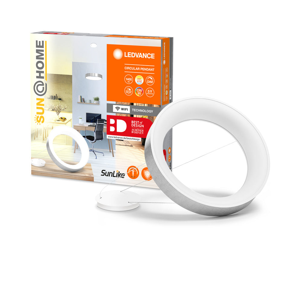 LEDVANCE SUN@HOME Pendelleuchte, 450mm, silber, 18,5W, 500lm-Deckenleuchten-LEDVANCE Shop