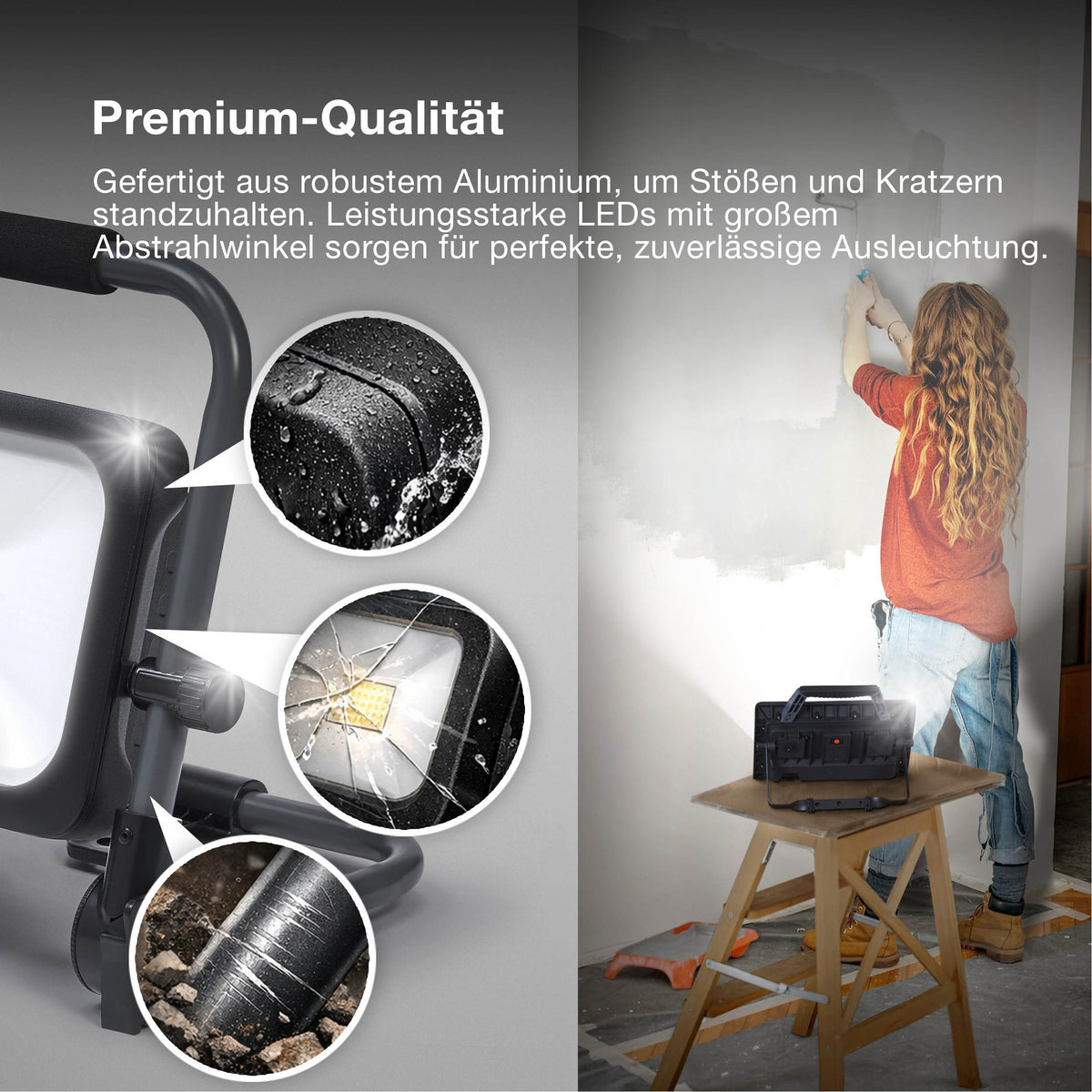 OSRAM WORKLIGHTS BATTERY R-STAND Akku USB LED Baustrahler 30W / 4000K