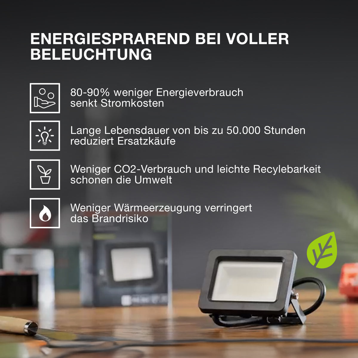 OSRAM FLOODLIGHTS ENERGY EFFICIENCY LED Strahler, 24.5 W, 4000K Dunkelgrau