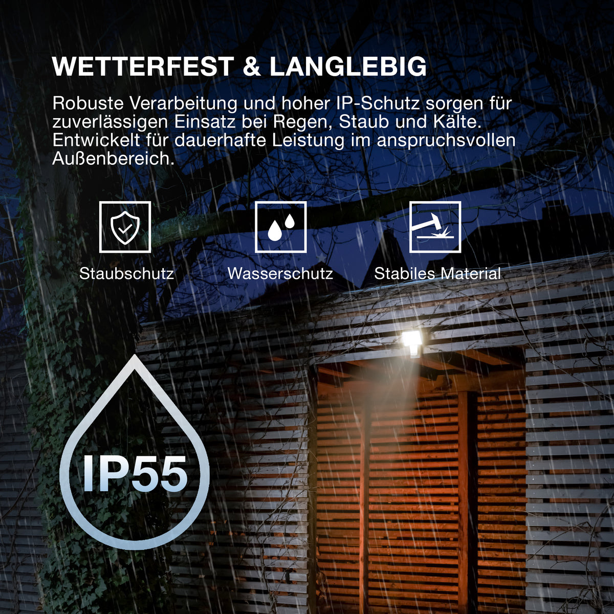 OSRAM ENDURA PRO Hocheffizienter Außenwand-Sensorstrahler mit weitem Ausstrahlungswinkel in innovativem optischen Design, 27W in Dunkelgrau, IP55-Schutz, für Parkplatz und Parks
