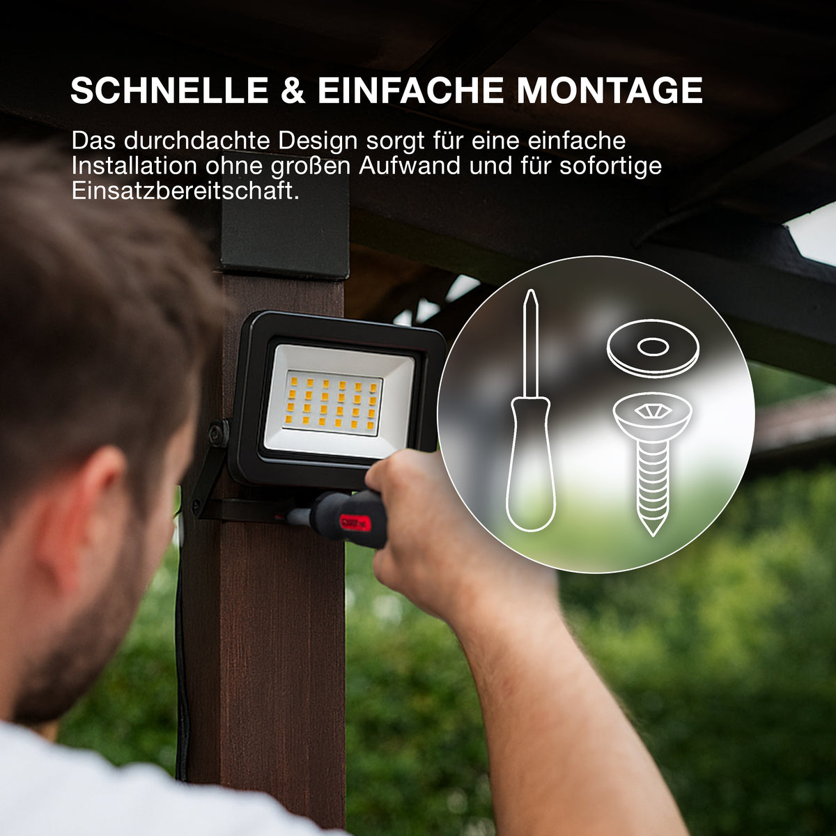 OSRAM FLOODLIGHTS ENERGY EFFICIENCY LED Strahler, 24.5 W, 4000K Dunkelgrau