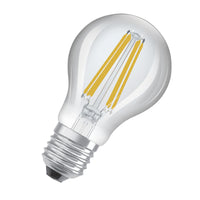 LEDVANCE LED CLASSIC A ENERGY EFFICIENCY A S , LED-Lampe, Bleifreies Glas, Klar, 5 W, (ex 75 W), 1055 lm, Warmweiß, 3000 K, 50000 h, CRI ≥80