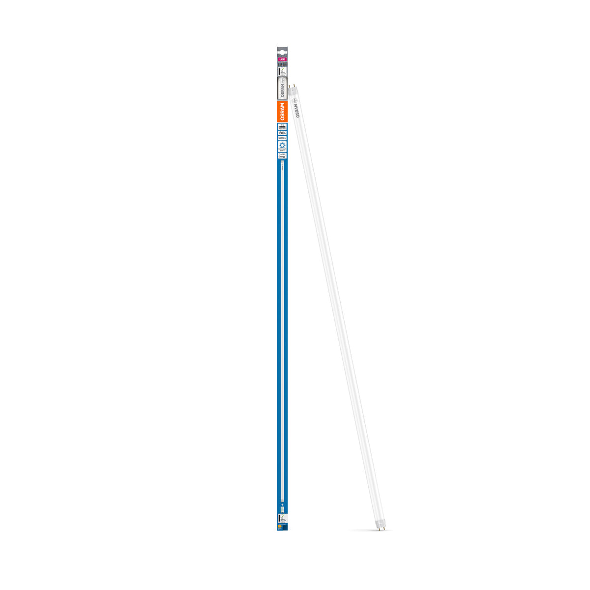 OSRAM LED TUBE T8 EM PLASTIC in Röhre, zweiseitig gesockelt-Form, LED-Röhre, Matt, 15 W, (ex 36 W), 1800 lm, Kaltweiß, 6500 K, 30000 h, CRI 80