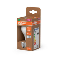 OSRAM LED LAMPS ENERGY CLASS A ENERGY EFFICIENCY FILAMENT CLASSIC A in A-Form, LED-Lampe, Bleifreies Glas, Matt, 7,2 W, 1521 lm, Kaltweiß, Energieeffizienzklasse: A