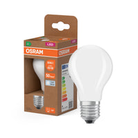 OSRAM LED LAMPS ENERGY CLASS A ENERGY EFFICIENCY FILAMENT CLASSIC A in A-Form, LED-Lampe, Bleifreies Glas, Matt, 3,8 W, 806 lm, Kaltweiß, Energieeffizienzklasse: A