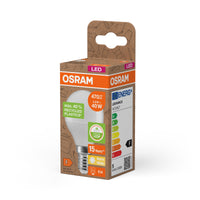OSRAM LED PCR LAMPS WITH CLASSIC P , LED-Lampe, Matt, 4,9 W, (ex 40 W), 470 lm, Warmweiß, 2700 K, 15000 h, CRI ≥80, PCR-Recycling
