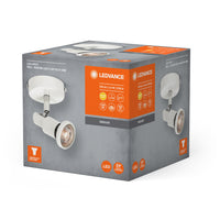LEDVANCE LED SPOT GU10 1 x 3,4W, 230lm, weiß, 2. 700K Farbtemperatur, warmweiße Lichtfarbe, zeitloses Design, austauschbare LED-Lampe, ideal für Innenräume, CRI 90, verstellbare Köpfe
