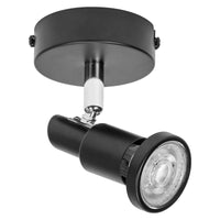 LEDVANCE LED SPOT GU10 1 x 3,4W, 230lm, schwarz, 2. 700K Farbtemperatur, warmweiße Lichtfarbe, zeitloses Design, austauschbare LED-Lampe, ideal für Innenräume, CRI 90, verstellbare Köpfe