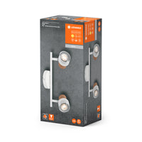 LEDVANCE DECOR SPOT CORK, 2 x 3,4W, 460lm, weiß, Spotleuchte, verstellbare Köpfe, vielseitig anwendbar, Innenraumspot, austauschbare LED-Lampen, dimmbar, warmweiße Lichtfarbe, GU10