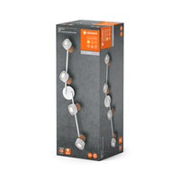 LEDVANCE DECOR SPOT CORK, 4 x 3,4W, 920lm, weiß, Spotleuchte, verstellbare Köpfe, vielseitig anwendbar, Innenraumspot, austauschbare LED-Lampen, dimmbar, warmweiße Lichtfarbe, GU10