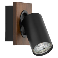 OSRAM DECOR SPOT MERCURY Deckenleuchte / Wandleuchte, 1 x 3,4W, Holzoptik, schwarz