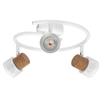 LEDVANCE DECOR SPOT CORK Spiral, 3 x 3,4W, 690lm, weiß, Spotleuchte, verstellbare Köpfe, vielseitig anwendbar, Innenraumspot, austauschbare LED-Lampen, dimmbar, warmweiße Lichtfarbe, GU10