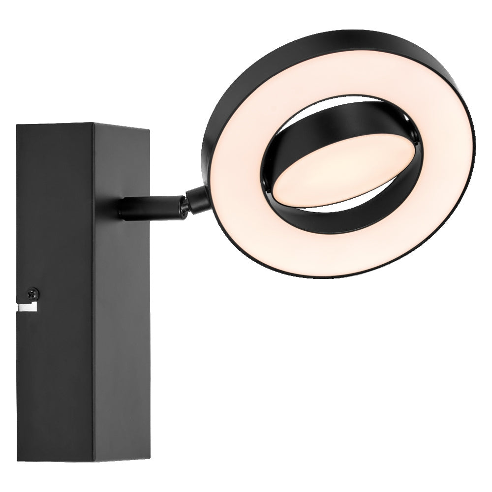 LEDVANCE DECOR SPOT SATURN, 11W, 215lm, schwarz, Spotleuchte, verstellbare Köpfe, vielseitig anwendbar, Innenraumspot, 3-stufige Farbtemperaturregulierung, hochwertiges Gehäuse