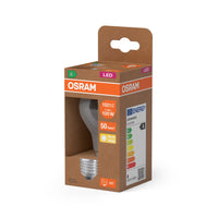 OSRAM LED LAMPS ENERGY CLASS A ENERGY EFFICIENCY FILAMENT CLASSIC A in A-Form, LED-Lampe, Bleifreies Glas, Klar, 7,2 W, 1521 lm, Warmweiß, Energieeffizienzklasse: A