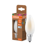 OSRAM LED CLASSIC B ENERGY EFFICIENCY A in B-Form, LED-Lampe, Bleifreies Glas, Matt, 2,2 W, (ex 40 W), 470 lm, Kaltweiß, 4000 K, Energieeffizienzklasse: A, CRI 80