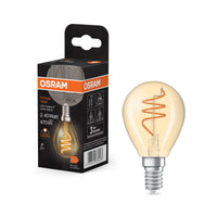 OSRAM Vintage 1906 Classic LED-Lampe Gold, 4.9W, 470lm, 45mm , Comfort warm white , E14-LEDVANCE Shop