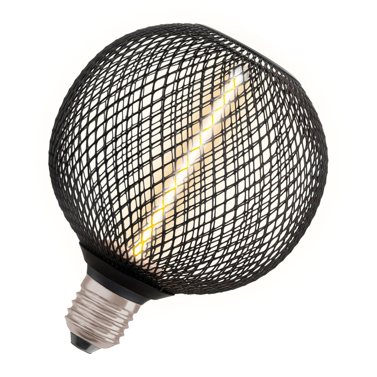 OSRAM DECOR LED Strohfilament Lampe Globe, Schwarz, 3.5W, 110lm , Comfort warm white , E27-LEDVANCE Shop