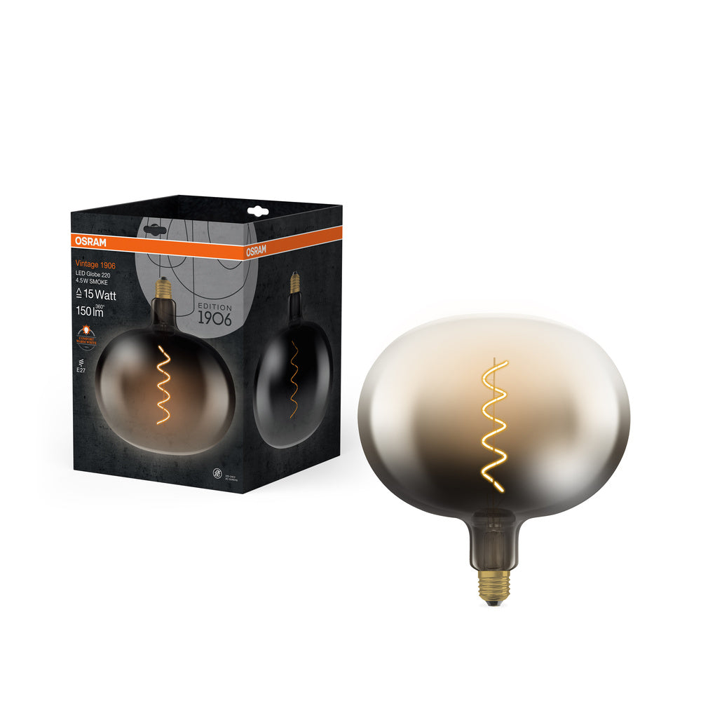 OSRAM Vintage 1906® LED BIG DECORATIVE Globe LED-Lampe Smoke, 4.5W, 150lm