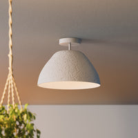 LEDVANCE Deckenleuchte Decor Camel Bell weiß aus Metall und Pappmaschee, E27, 375 mm Durchmesser, Leuchtenschirm aus recyceltem Material, langlebig durch austauschbare Lichtquelle, einfache Montage