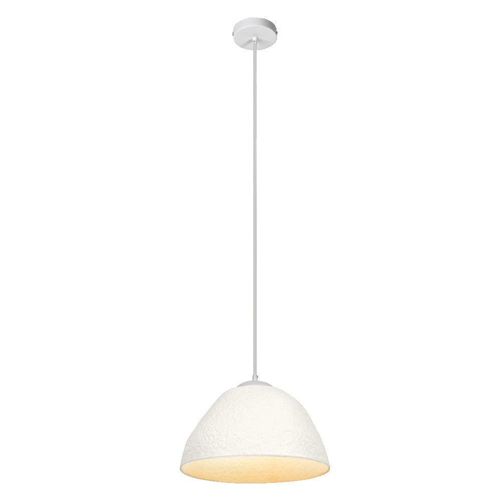 LEDVANCE Pendelleuchte Decor Camel Bell weiß aus Metall und Pappmaschee, E27, 375 mm Durchmesser, Leuchtenschirm aus recyceltem Material, langlebig durch austauschbare Lichtquelle, einfache Montage