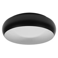 LEDVANCE ORBIS Livia LED-Deckenleuchte mit Metallring, schwarz-weiß, 16W, 1000lm, 3000K, 300mm, 830 freundliches Warmweiß, durch Klicken in 3-Stufen dimmbar, IP20, Montageschrauben und Dübel inklusive