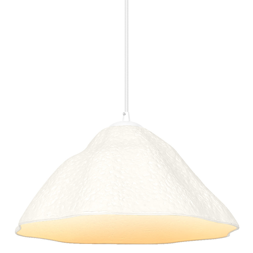 LEDVANCE Pendelleuchte Decor Lotus Leaf weiß aus Metall und Pappmaschee, E27, 396 mm Durchmesser, Leuchtenschirm aus recyceltem Material, langlebig durch austauschbare Lichtquelle, einfache Montage