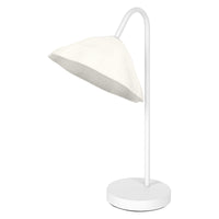 LEDVANCE Tischleuchte Decor Lotus Leaf weiß aus Metall und Pappmaschee, E14, dimmbar, 219 mm Länge, Leuchtenschirm aus recyceltem Material, langlebig durch austauschbare Lichtquelle, einfache Montage