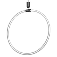 LEDVANCE Decor Aura Pendelleuchte Vert aus geschwungenem Polycarbonat mit LED und Filament-Design, 18 W, 2000 lm, 3000 K, 830 warmweiß, Click dimmbar, dunkelgrau, Kunststoff (PC), 498 mm, IP20