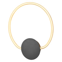 LEDVANCE Decor Aura Wandleuchte aus geschwungenem Polycarbonat mit LED und Filament-Design, 10 W, 800 lm, 3000 K, 830 warmweiß, Click Select, dunkelgrau, Kunststoff (PC), IP20