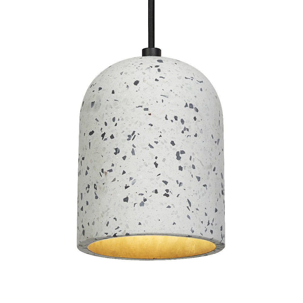 LEDVANCE Decor Pill dekorative Pendelleuchte mit pillenförmigem Lampenschirm, 150mm, mit E27 Fassung, aus weißem Terrazzo, IP20