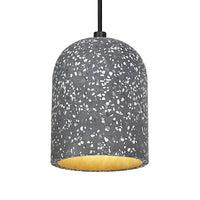 LEDVANCE Decor Pill dekorative Pendelleuchte mit pillenförmigem Lampenschirm, 150mm, mit E27 Fassung, aus schwarzem Terrazzo, IP20