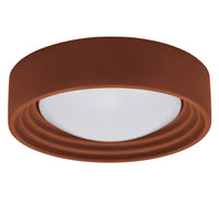 LEDVANCE ORBIS Concrete, braune Beton-Deckenleuchte mit LED, 13W, 800lm, 3000K freundliches Warmweiß, durch Klicken in 3-Stufen dimmbar, 300mm Durchmesser, IP20 Schutz, für Badezimmer geeignet