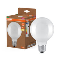 OSRAM LED LAMPS ENERGY CLASS A ENERGY EFFICIENCY FILAMENT CLASSIC Globe , LED-Lampe, Bleifreies Glas, Matt, 5 W, (ex 75 W), 1055 lm, Warmweiß, Energieeffizienzklasse: A