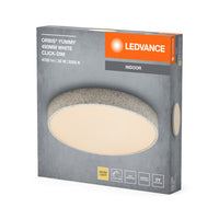 LEDVANCE ORBIS Yummy LED-Deckenleuchte mit Metallring, weiß, 36W, 2600lm, 3000K, 490mm, 830 freundliches Warmweiß, durch Klicken dimmbar, IP20 Schutz, Montageschrauben und Dübel inklusive