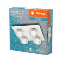 LEDVANCE ORBIS Flame Wand- und Deckenleuchte mit LED, weiß, 22W, 1400lm, 3000/4000K, Farbtemperatur über Wandschalter einstellbar (kaltweiß und warmweiß), IP44 Schutz vor Fremdkörpern und Spritzwasser