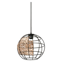 OSRAM DECOR Cage Globe Pendelleuchte, schwarz/braun, E27