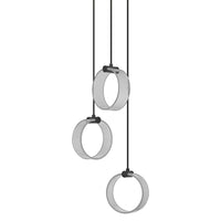 LEDVANCE Decor Circle dekorative Pendelleuchte, 3-flammig, PL, 20W, 1300lm, 3000K/4200K/6500K, warmweiß/kaltweiß/Tageslicht, Click-CCT Schalter, IP20, Kunststoff, schwarz, LED nicht austauschbar