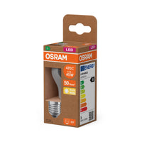 OSRAM LED CLASSIC P ENERGY EFFICIENCY A P-Form LED-Lampe Bleifreies Glas Klar 2,2 W (ex 40 W) 470 lm Warmweiß 2700 K Energieeffizienzklasse: A CRI: 80