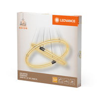 LEDVANCE Decor Celestio Pendelleuchte aus geschwungenem Polycarbonat mit LED und Filament-Design, 21 W, 2400 lm, 3000 K, 830 warmweiß, Click dimmbar, dunkelgrau, Kunststoff (PC), IP20