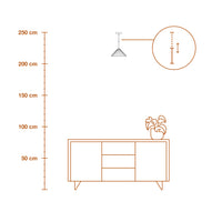 LEDVANCE Decor Concrete Pyramid Beton-Hängeleuchte (250 mm) in Dunkelgrau mit Gehäuse aus Metall und Beton für moderne Beleuchtungen in Innenräumen, flexible Leuchtkörper-Wahl dank E27 Fassung.