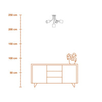 LEDVANCE Deckenleuchte 5-flammig Decor Felt Weaving Cans aus Filz und Metall, E14, 630mm Länge, warme Lichteffekte durch gewebten Schirm, langlebig durch austauschbare Lichtquelle, einfache Montage