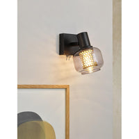 LEDVANCE DECOR Spot Firefly Wandleuchte, 1x2. 8W, E14, 250lm, 2700K, warmweiß, dimmbar, IP20, Metall/Glas, schwarz, LED enthalten und austauschbar