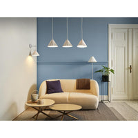 LEDVANCE Standleuchte Decor Pulp weiß aus Metall und Pappmaschee, E14, dimmbar, 1505 mm Höhe, Leuchtenschirm aus recyceltem Material, langlebig durch austauschbare Lichtquelle, einfache Montage