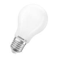 OSRAM LED LAMPS ENERGY CLASS A ENERGY EFFICIENCY FILAMENT CLASSIC A in A-Form, LED-Lampe, Bleifreies Glas, Matt, 7,2 W, 1521 lm, Kaltweiß, Energieeffizienzklasse: A