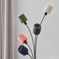 LEDVANCE Standleuchte 5-flammig Decor Felt Weaving Cans aus Filz und Metall, E14, 1730mm Höhe, warme Lichteffekte durch gewebten Schirm, langlebig durch austauschbare Lichtquelle, einfache Montage