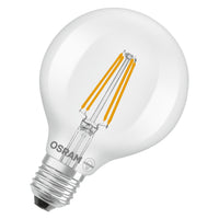 OSRAM LED LAMPS ENERGY CLASS A ENERGY EFFICIENCY FILAMENT CLASSIC Globe in Globusform-Form, LED-Lampe, Bleifreies Glas, Klar, 806 lm, Kaltweiß, Energieeffizienzklasse: A