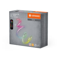 LEDVANCE Flex Bendable RGBW LED Streifen 5M, inkl. Fernbedienung, selbstklebend, dimmbar, mit Batterie und Montagezubehör