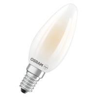 OSRAM LED CLASSIC B ENERGY EFFICIENCY A in B-Form, LED-Lampe, Bleifreies Glas, Matt, 2,2 W, (ex 40 W), 470 lm, Kaltweiß, 4000 K, Energieeffizienzklasse: A, CRI 80