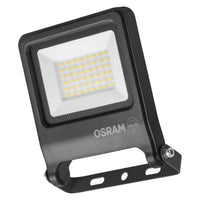OSRAM ENDURA FLOOD PC 30W LED-Fluter, 4000K kaltweiß, 3000 Lumen, IP65 Flutlicht, Montagebügel 180°, 100 lm/W, Grau