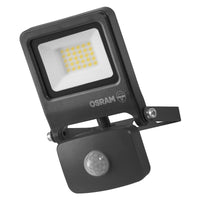 OSRAM ENDURA FLOOD PC 20W LED-Fluter mit Sensor, 4000K, 1800 Lumen, IP44 Flutlicht IR-Bewegungsmelder, Zeit/Lux einstellbar, Dunkelgrau